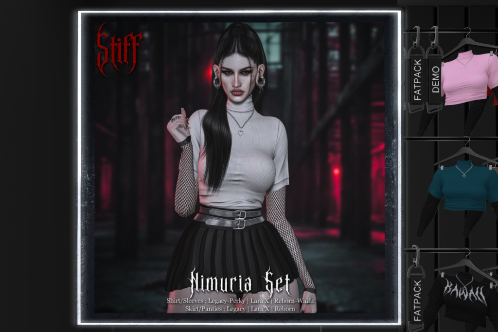 Nimuria Top and Skirt - Legacy/MaitreyaX/Reborn/+mods, L$300 each/L$2500-L$2999 each FP/L$5000 MP