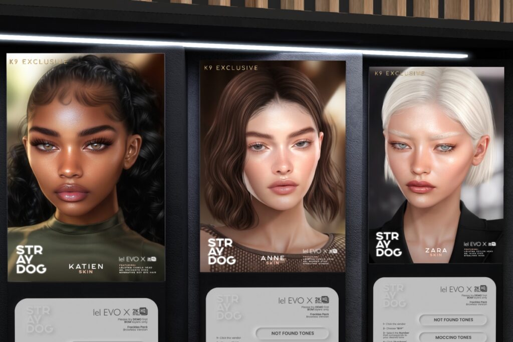 Katien Skin, Anne Skin, Zara Skin - EvoX, L$589 each/L$1179 FP