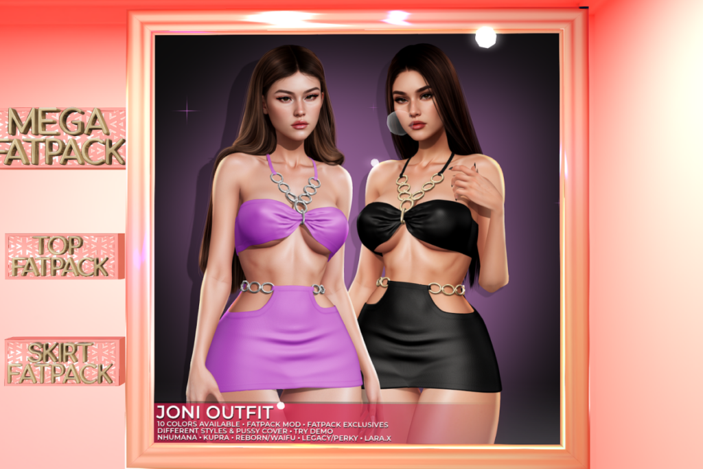 Joni Top and Skirt - Inithium/Legacy/MaitreyaX/Nhumana/Reborn/+mods, L$199-L$229 each/L$899-L$999 each FP/L$1799 MP