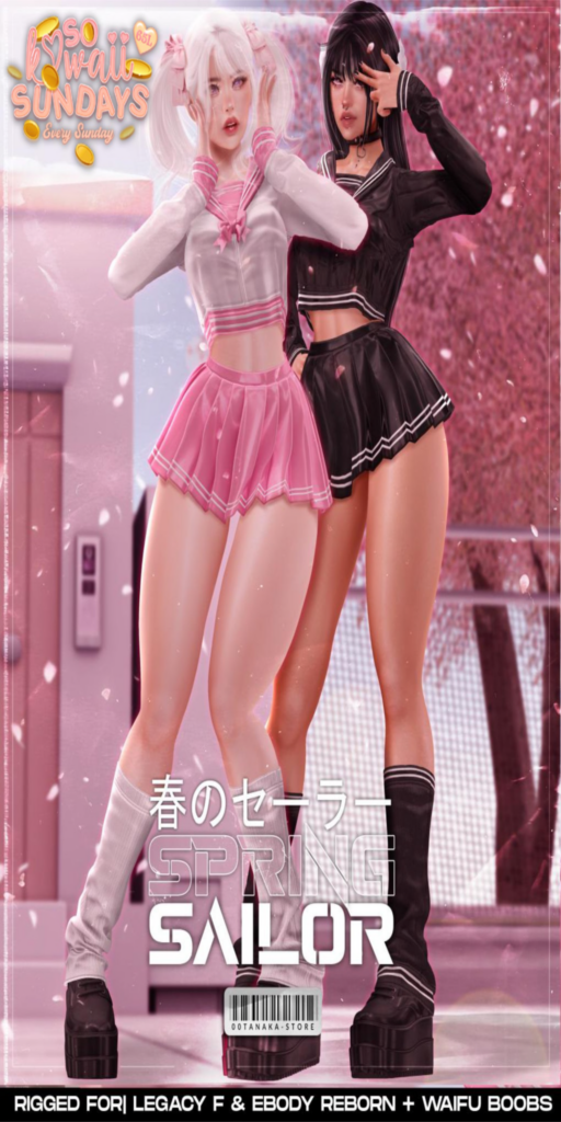 Spring Sailor Outfit - Legacy/Reborn/+mods	&lt;a href=&quot;http://maps.secondlife.com/secondlife/TOKYO%20ZERO/225/46/3305&quot; target=&quot;_blank&quot;&gt;Teleport&lt;/a&gt;