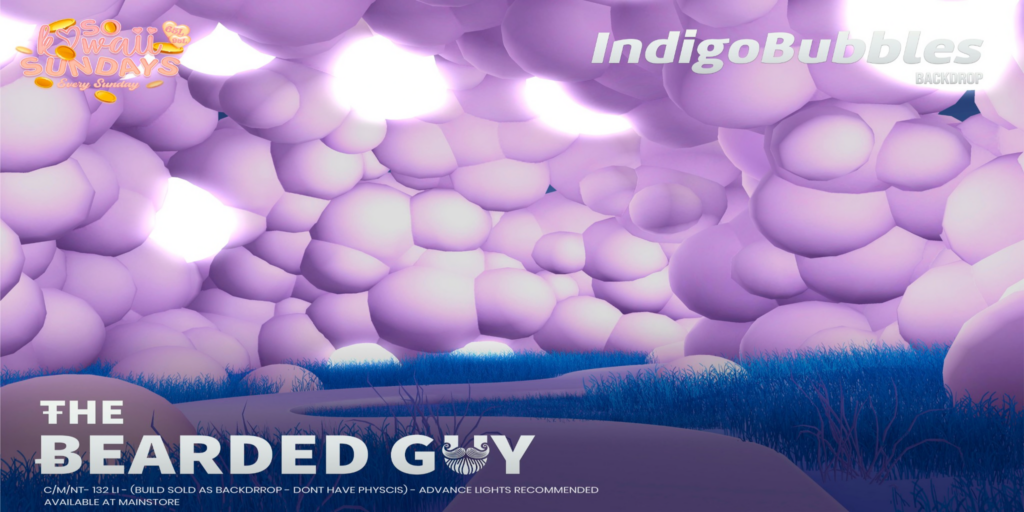 Indigo Bubbles Backdrop	&lt;a href=&quot;http://maps.secondlife.com/secondlife/Moonwall/169/121/32&quot;&gt;Teleport&lt;/a&gt;