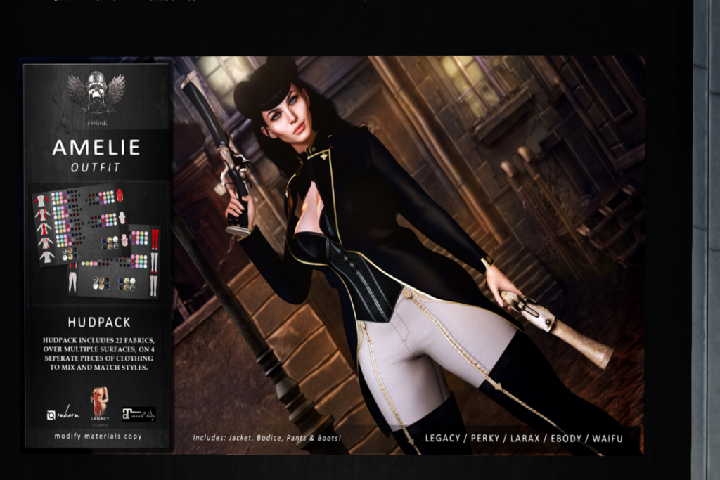 Amelie Outfit - Legacy/MaitreyaX/Reborn/+mods, L$450 each/L$2500 FP