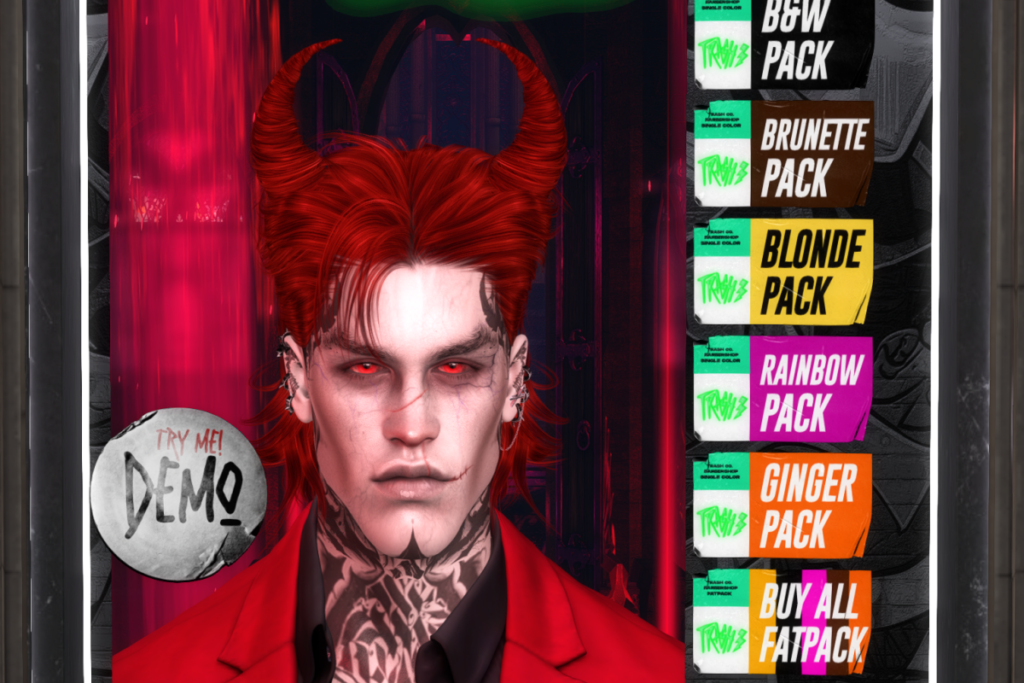 Lucifer Hair, L$299 each/L$1000 FP