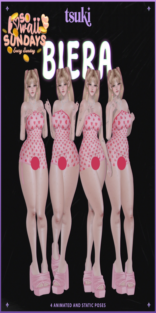 Biera Poses	&lt;a href=&quot;http://maps.secondlife.com/secondlife/Dark%20Desires/187/207/21&quot;&gt;Teleport&lt;/a&gt;