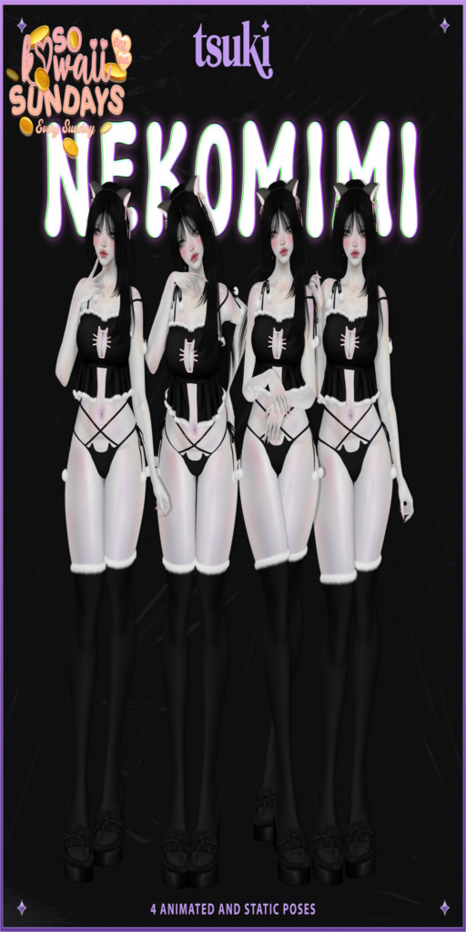 Nekomimi Pose	&lt;a href=&quot;http://maps.secondlife.com/secondlife/Dark%20Desires/242/183/24&quot;&gt;Teleport&lt;/a&gt;