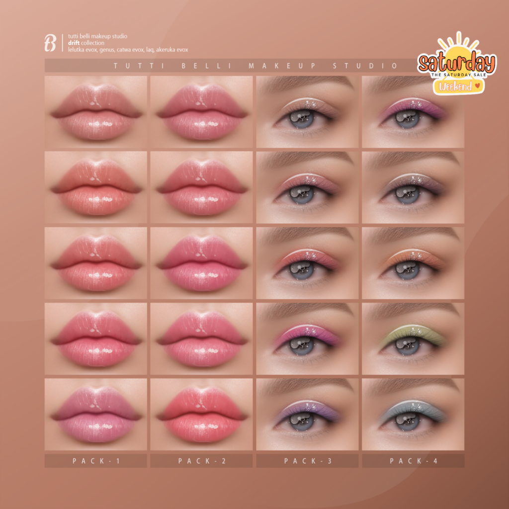 Drift Collection Cosmetics - AkX/CatwaX/EvoX/Genus/LAQ	&lt;a href=&quot;http://maps.secondlife.com/secondlife/Malkine/114/145/293&quot;&gt;Teleport&lt;/a&gt;