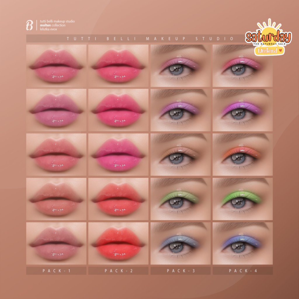 Molten Collection Cosmetics - EvoX	&lt;a href=&quot;http://maps.secondlife.com/secondlife/Malkine/114/145/293&quot;&gt;Teleport&lt;/a&gt;