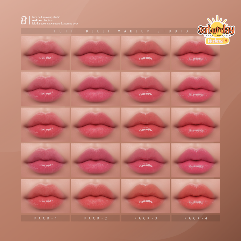 Malibu Collection Lipstick - AkX/CatwaX/EvoX	&lt;a href=&quot;http://maps.secondlife.com/secondlife/Malkine/114/144/293&quot; target=&quot;_blank&quot;&gt;Teleport&lt;/a&gt;