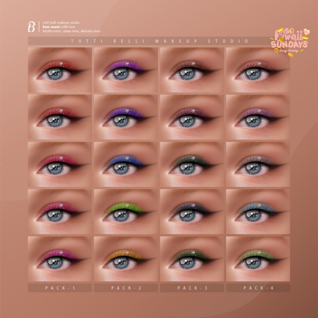 How Sweet Collection Eyeshadow - AkX/CatwaX/EvoX	&lt;a href=&quot;http://maps.secondlife.com/secondlife/Malkine/111/147/293&quot; target=&quot;_blank&quot;&gt;Teleport&lt;/a&gt;