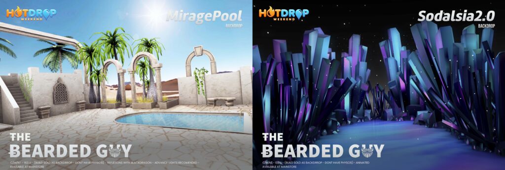 Mirage Pool &amp; Sodalsia 2.0 Backdrops