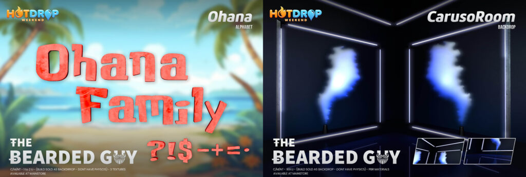 Ohana Alphabet &amp; Caruso Room Backdrops