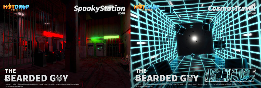 Spooky Station &amp; Cosmo Travel Backdrops