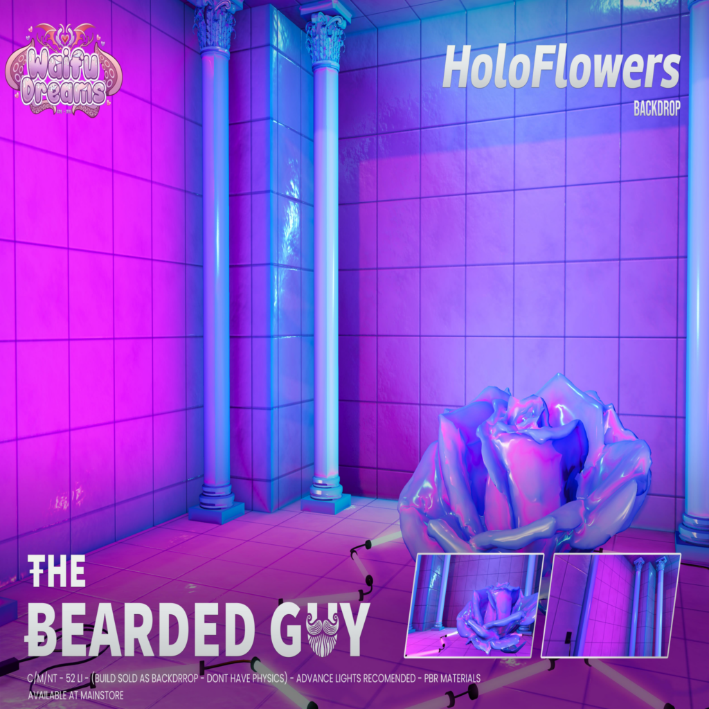 Holo Flowers Backdrop