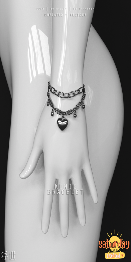 Kunie Bracelet	&lt;a href=&quot;http://maps.secondlife.com/secondlife/Stellar/32/213/501&quot;&gt;Teleport&lt;/a&gt;