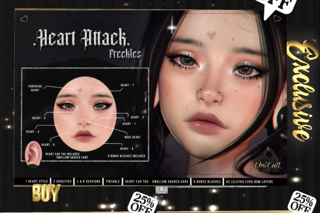 Heart Attack Freckles - EvoX, L$112