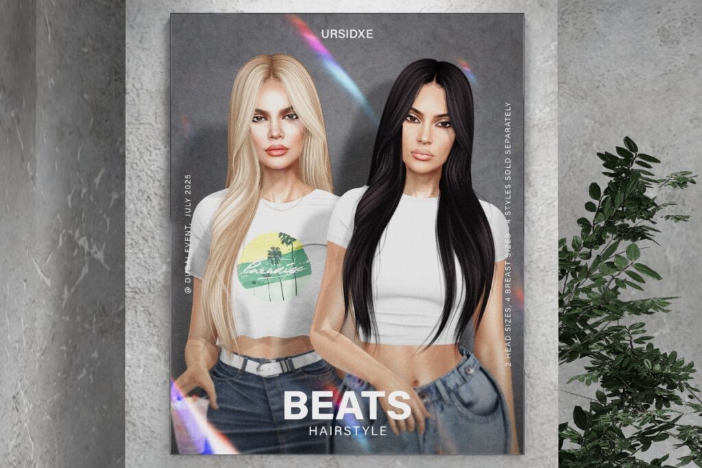 Beats Hairstyle, L$399 Starter Pack/L$199 Upgrade Pack/L$589 FP