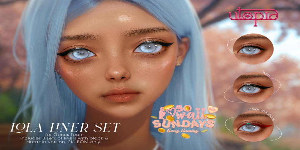 Lola Eyeliner - Genus Morph	&lt;a href=&quot;http://maps.secondlife.com/secondlife/Hashira/199/93/6&quot;&gt;Teleport&lt;/a&gt;
