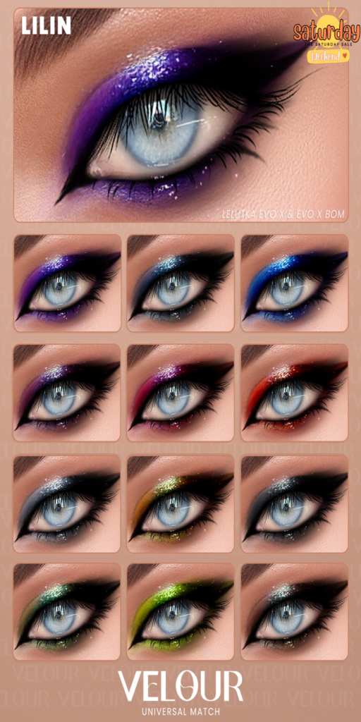 Lilin Eyeshadow - EvoX	&lt;a href=&quot;http://maps.secondlife.com/secondlife/VELOUR/86/125/83&quot;&gt;Teleport&lt;/a&gt;