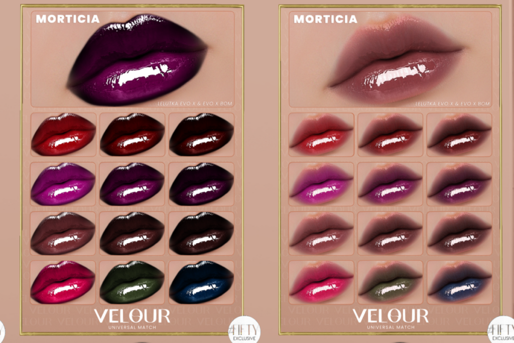 Morticia Lipsticks - Evo X, L$290 each