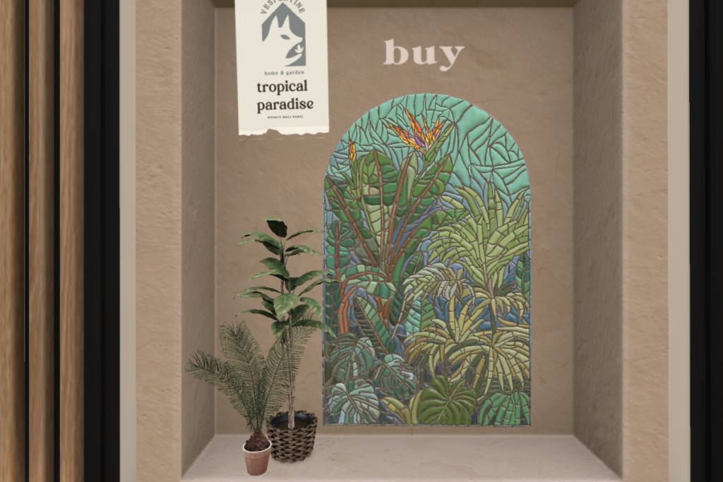 Tropical Paradise Mosaic Wall Panel, L$235