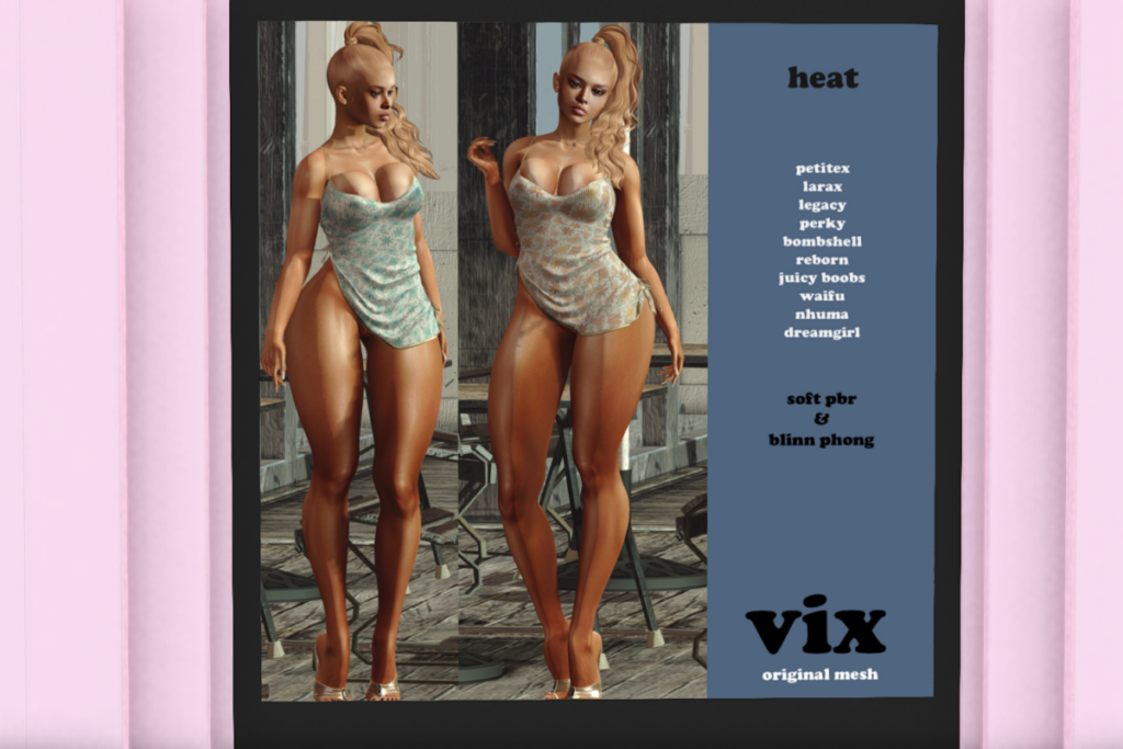 Heat Dress - Legacy/MaitreyaX/Nhuma/Reborn/+mods, L$500 each/L$2000 FP
