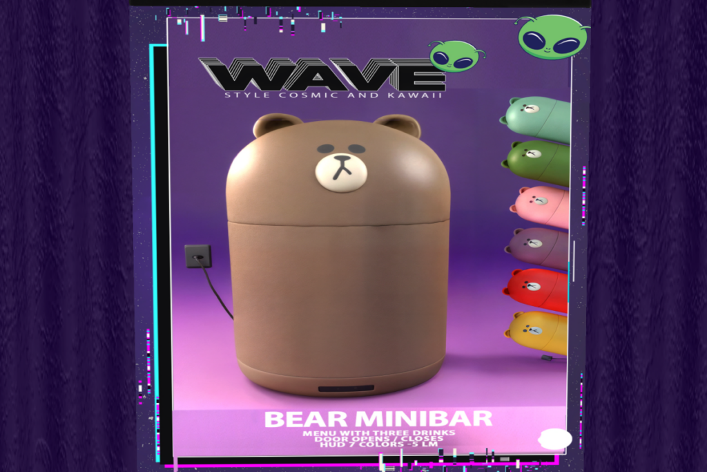 Bear Minibar, L$275 each/L$550 FP