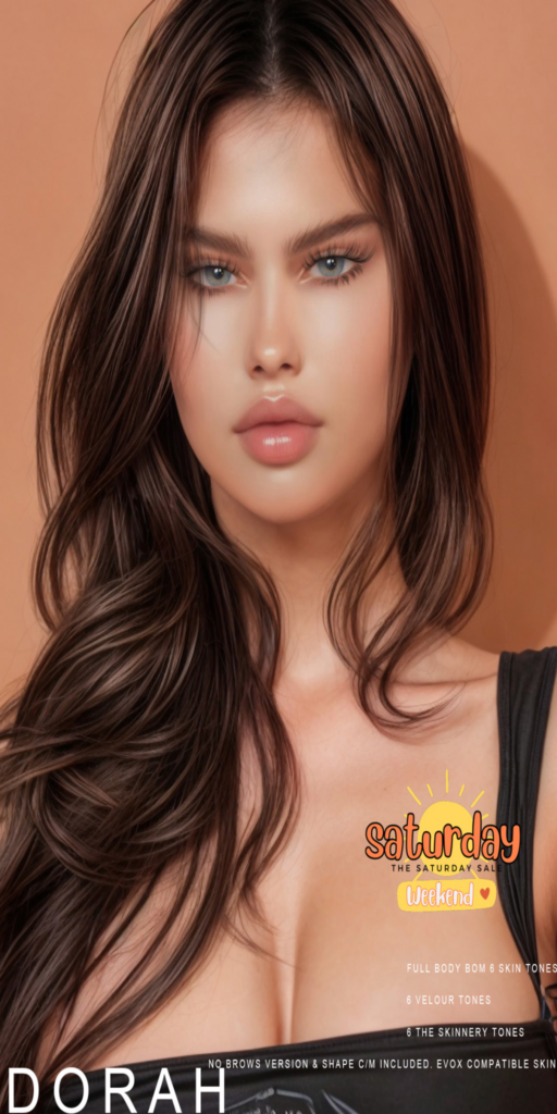 Dorah Skins - EvoX	&lt;a href=&quot;http://maps.secondlife.com/secondlife/Vintage%20Romance/95/182/25&quot;&gt;Teleport&lt;/a&gt;