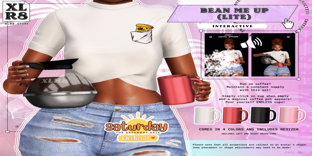 Bean Me Up Holdables	&lt;a href=&quot;http://maps.secondlife.com/secondlife/FireStar/32/106/24&quot; target=&quot;_blank&quot;&gt;Teleport&lt;/a&gt;