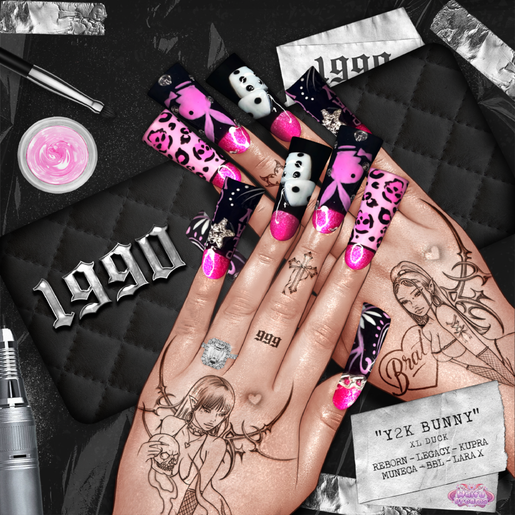 Y2K Bunny Nails - Inithium/Legacy/MaitreyaX/Muneca/Reborn/Yentements