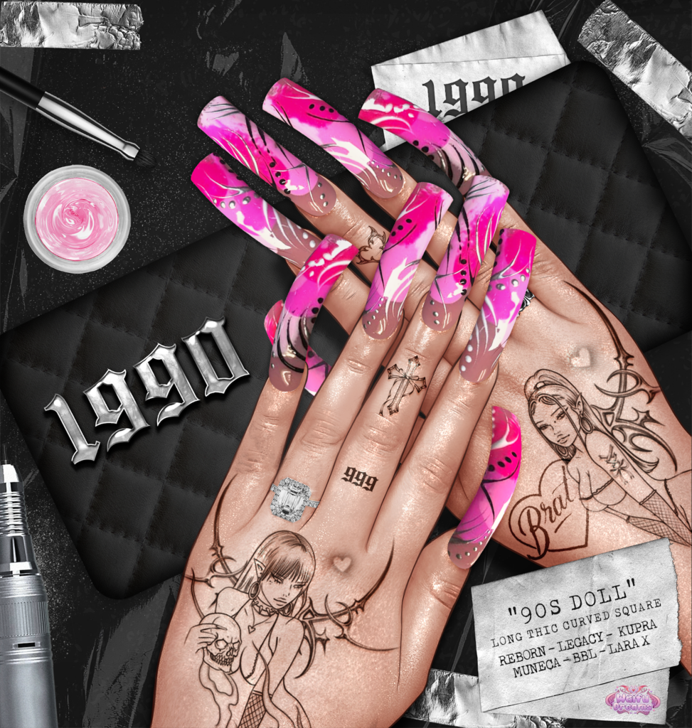90s Doll Nails - Inithium/Legacy/MaitreyaX/Reborn/Yentements