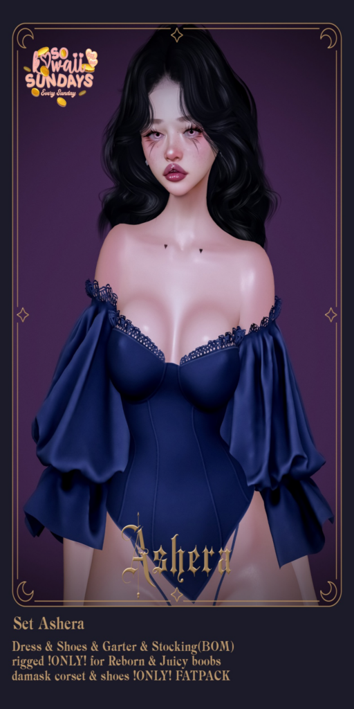 Ashera Outfit - Reborn/+mods	&lt;a href=&quot;http://maps.secondlife.com/secondlife/DLicious/27/34/1696&quot; target=&quot;_blank&quot;&gt;Teleport&lt;/a&gt;