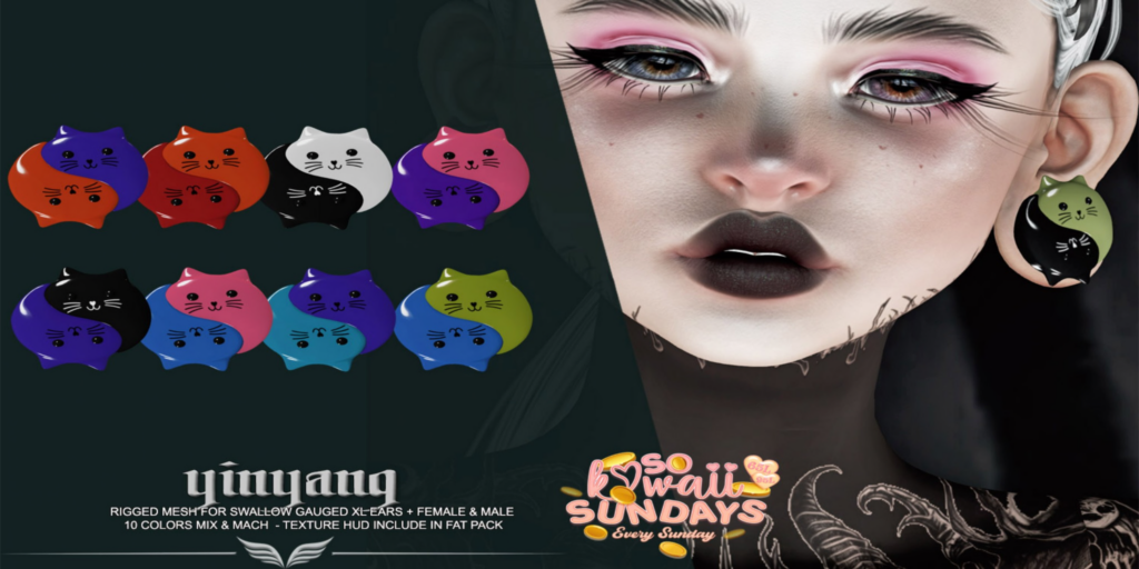 YinYang Gauges - Swallow Gauged XL M+F	&lt;a href=&quot;http://maps.secondlife.com/secondlife/Amazing%20Dreams/52/206/2514&quot; target=&quot;_blank&quot;&gt;Teleport&lt;/a&gt;