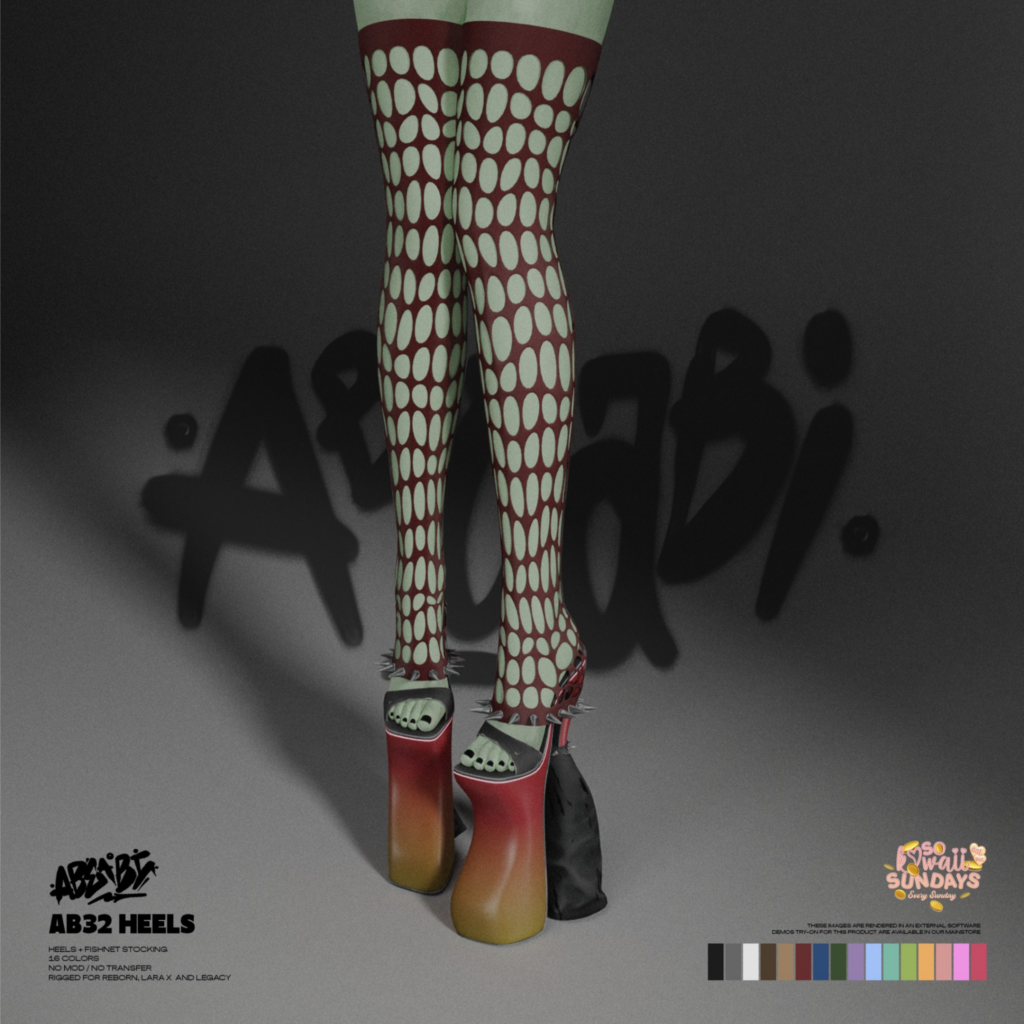 AB32 Heels - Legacy/MaitreyaX/Reborn	&lt;a href=&quot;http://maps.secondlife.com/secondlife/Eden%20Flower/73/87/21&quot; target=&quot;_blank&quot;&gt;Teleport&lt;/a&gt;