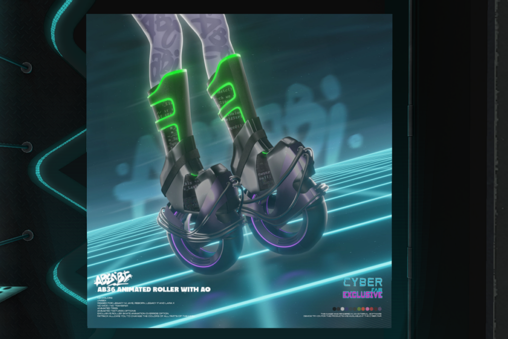 AB36 Animated Roller Skates w/AO - Jake/Legacy F+M/MaitreyaX/Reborn, L$249 each/L$2099 FP