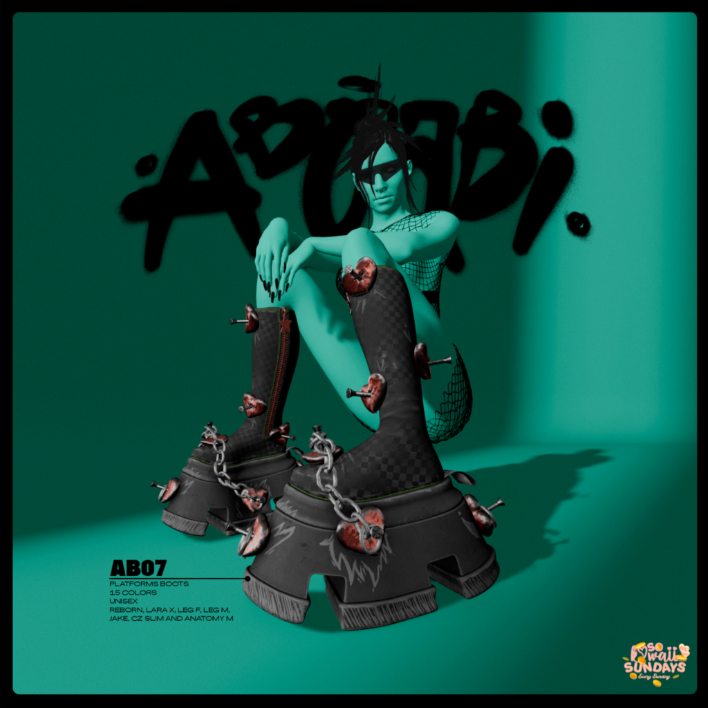 AB07 Boots - Anatomy/CZ Slim/Jake/Legacy M+F/MaitreyaX/Reborn	&lt;a href=&quot;http://maps.secondlife.com/secondlife/Eden%20Flower/79/87/21&quot; target=&quot;_blank&quot;&gt;Teleport&lt;/a&gt;
