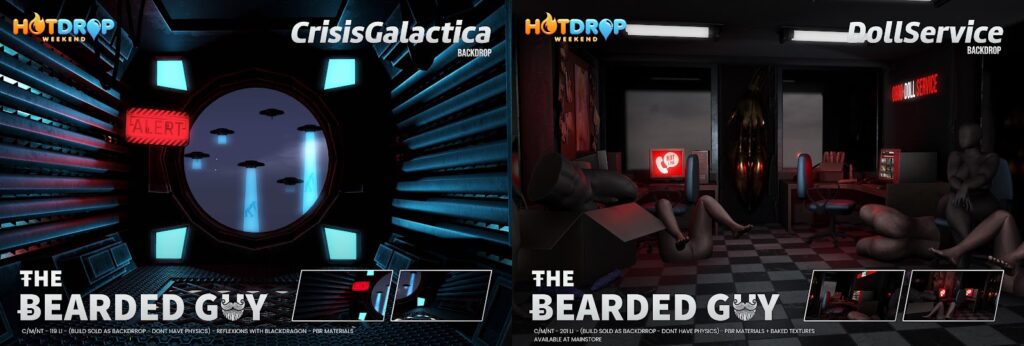 Crisis Galactica &amp; Doll Service Backdrops