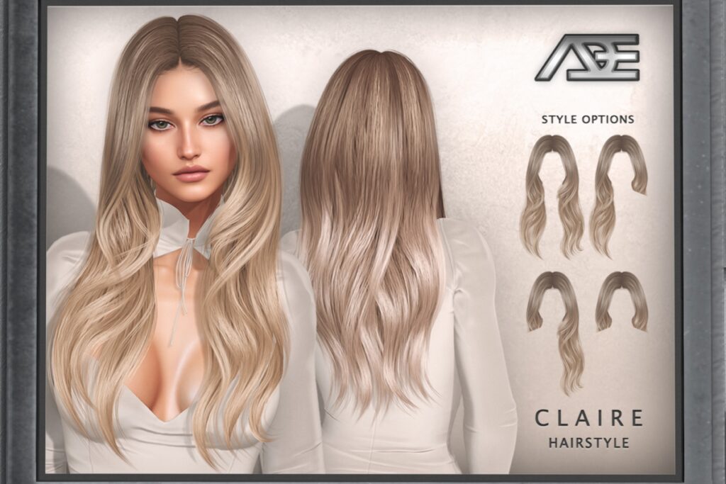 Claire Hairstyle, L$350 each/L$200 Style HUD/L$L$900 FP