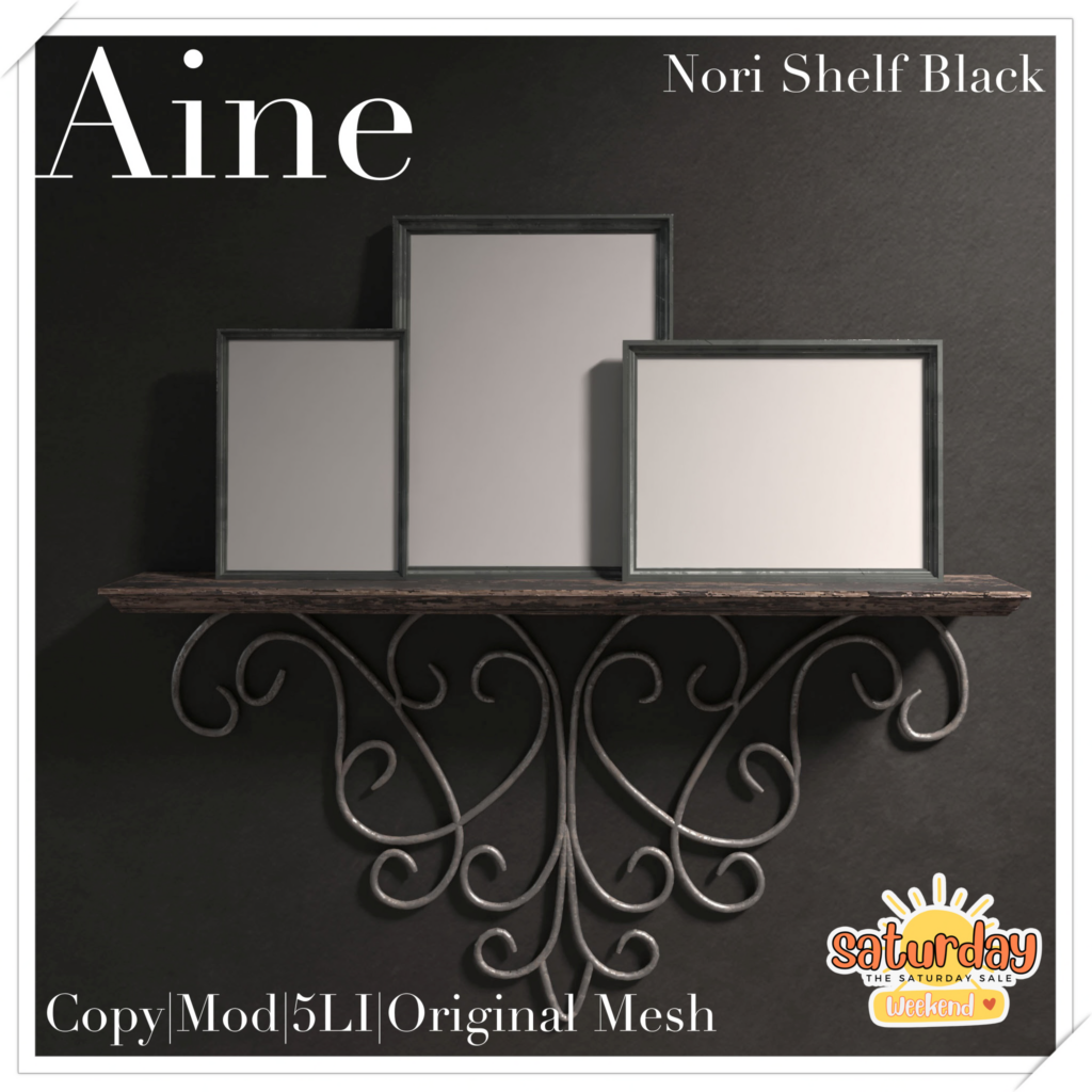 Nori Shelf	&lt;a href=&quot;http://maps.secondlife.com/secondlife/Spirit%20Hills/128/228/22&quot; target=&quot;_blank&quot;&gt;Teleport&lt;/a&gt;