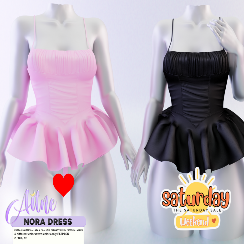 Nora Dress - Erika/Inithium/Legacy/MaitreyaX/Reborn/+mods	&lt;a href=&quot;http://maps.secondlife.com/secondlife/Pegasus%20Cove/51/58/1057&quot; target=&quot;_blank&quot;&gt;Teleport&lt;/a&gt;