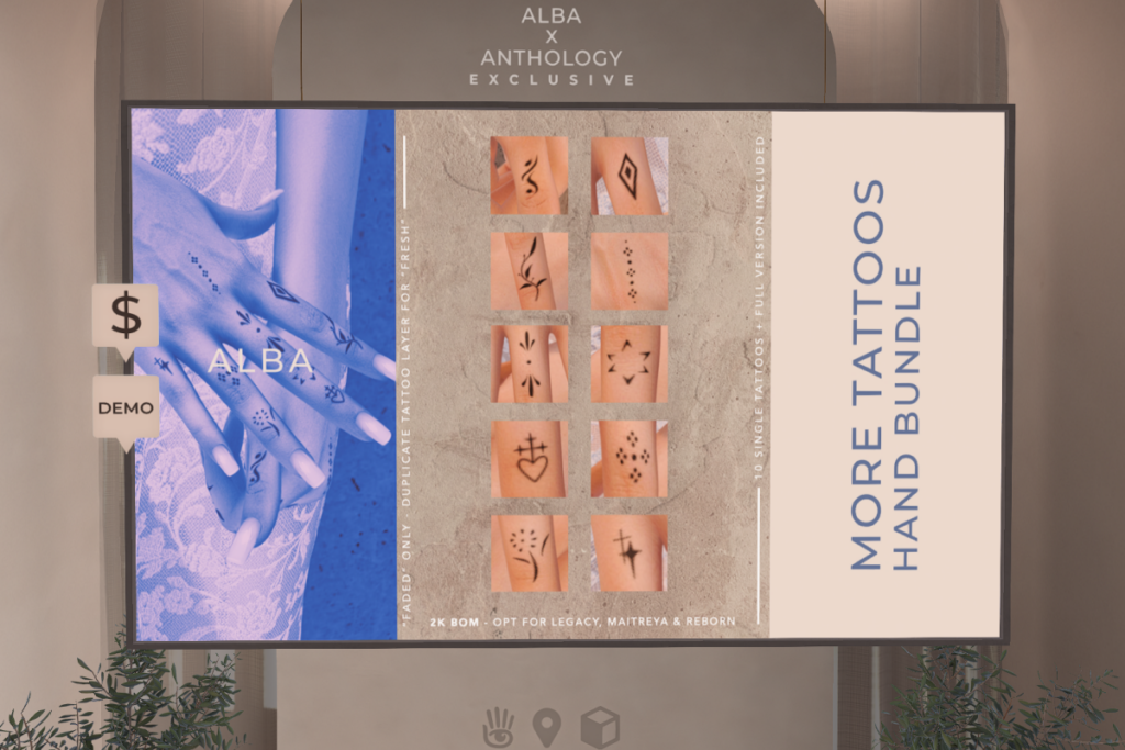 More Tattoos Hand Bundle - BOM Legacy/Maitreya/Reborn, L$199