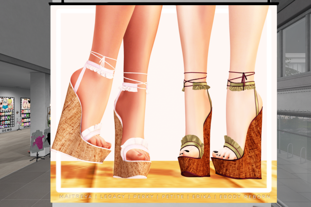 Kris Ruffle Heels - Erika/Legacy/Maitreya/Reborn/+mods	&lt;a href=&quot;http://maps.secondlife.com/secondlife/Aleutia/76/164/2&quot; target=&quot;_blank&quot;&gt;Teleport&lt;/a&gt;