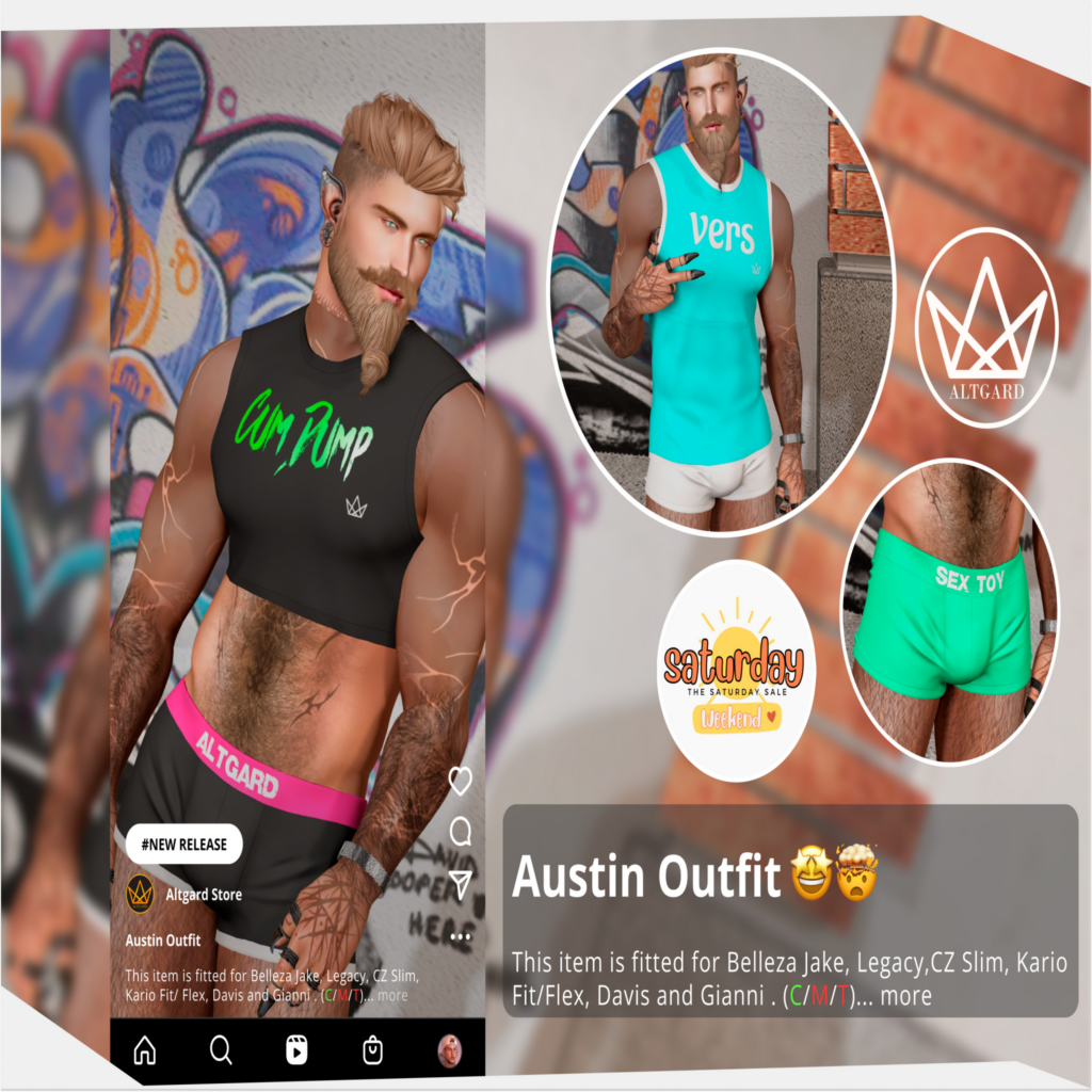 Austin Outfit - CZ Slim/Davis/Gianni/Jake/Kario Fit+Flex/Legacy	&lt;a href=&quot;http://maps.secondlife.com/secondlife/Gladstone%20Cove/47/234/3006&quot; target=&quot;_blank&quot;&gt;Teleport&lt;/a&gt;