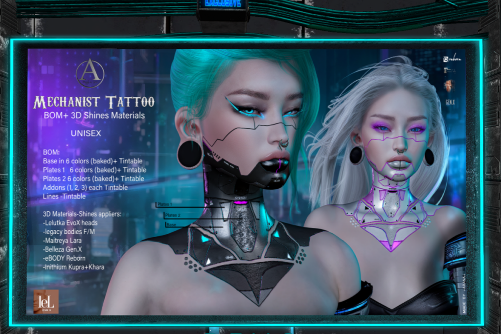 Mechanist Tattoo - EvoX, L$469
