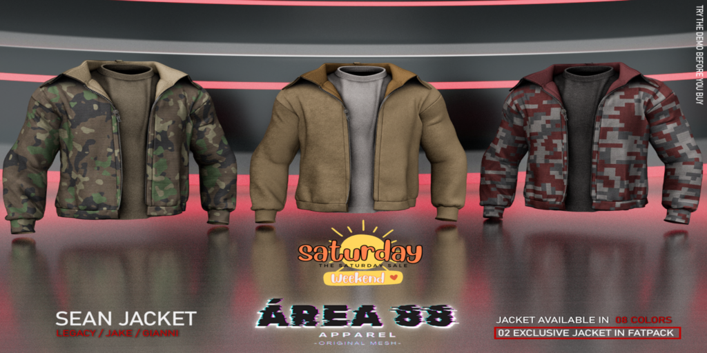 Sean Jacket - Gianni/Jake/Legacy	&lt;a href=&quot;http://maps.secondlife.com/secondlife/Birdcage/187/65/2801&quot; target=&quot;_blank&quot;&gt;Teleport&lt;/a&gt;