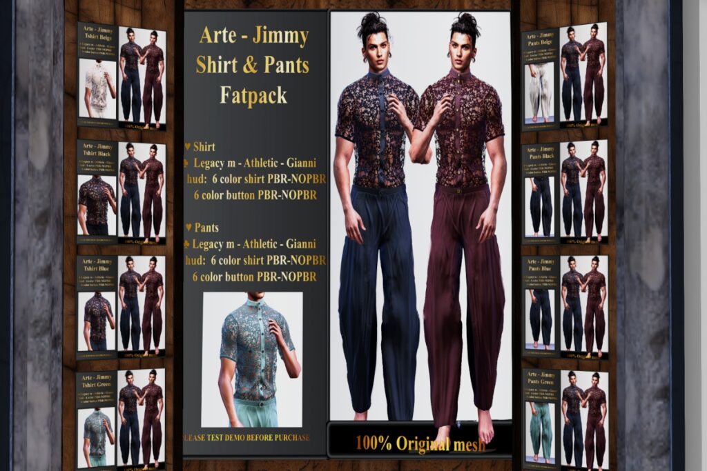 Jimmy Outfit - Gianni/Legacy/+mods, L$300 each/L$1000 each FP/L$1800 MP