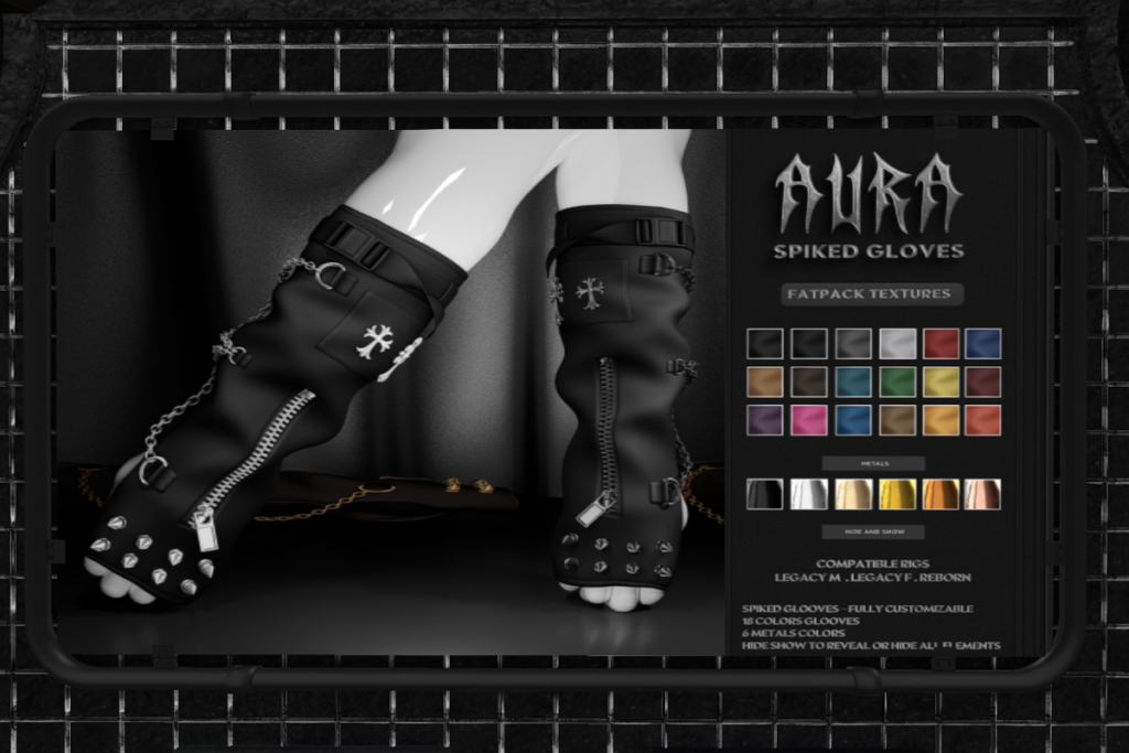 Spiked Gloves - Legacy F+M/Reborn, L$500