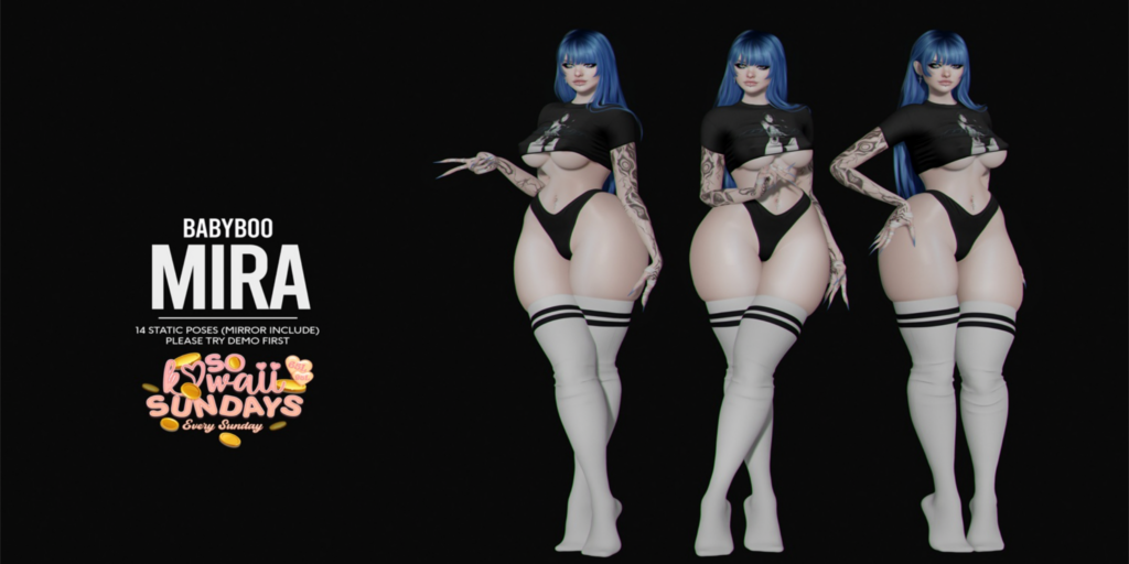 Mira Poses	&lt;a href=&quot;http://maps.secondlife.com/secondlife/Cult%20Grounds/16/23/1022&quot; target=&quot;_blank&quot;&gt;Teleport&lt;/a&gt;