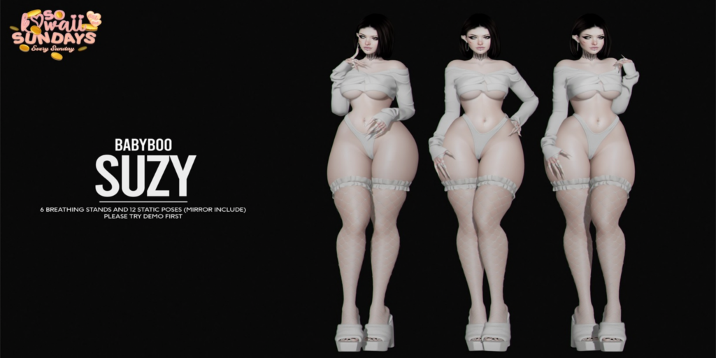 Suzy Poses	&lt;a href=&quot;http://maps.secondlife.com/secondlife/Cult%20Grounds/16/23/1022&quot; target=&quot;_blank&quot;&gt;Teleport&lt;/a&gt;
