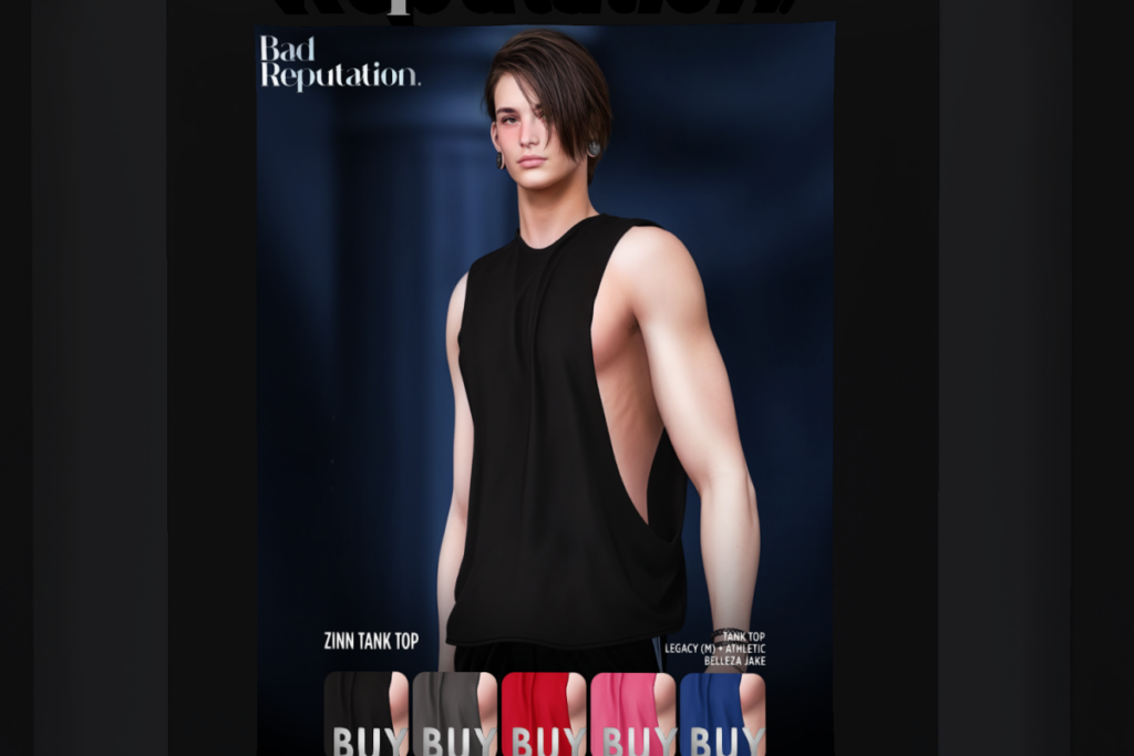 Zinn Tank Top - Jake/Legacy/+mods, L$200 each/L$499 FP