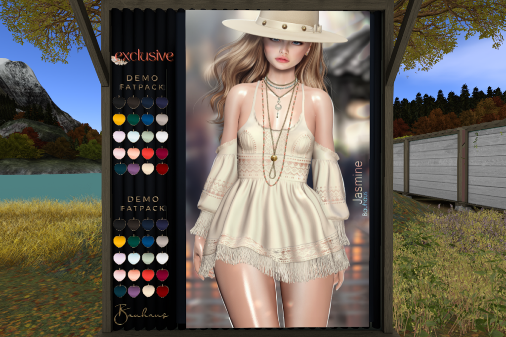 Jasmine Dress and Necklace - Legacy/MaitreyaX/Reborn/+mods, L$249-L$299 each/L$1599-L$1899 each FP